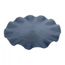 Lugar Americano 38cm de Poliéster Babado Azul Wolff